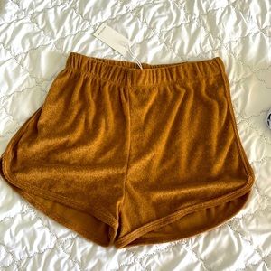 High Waisted Terrycloth Lounge Shorts